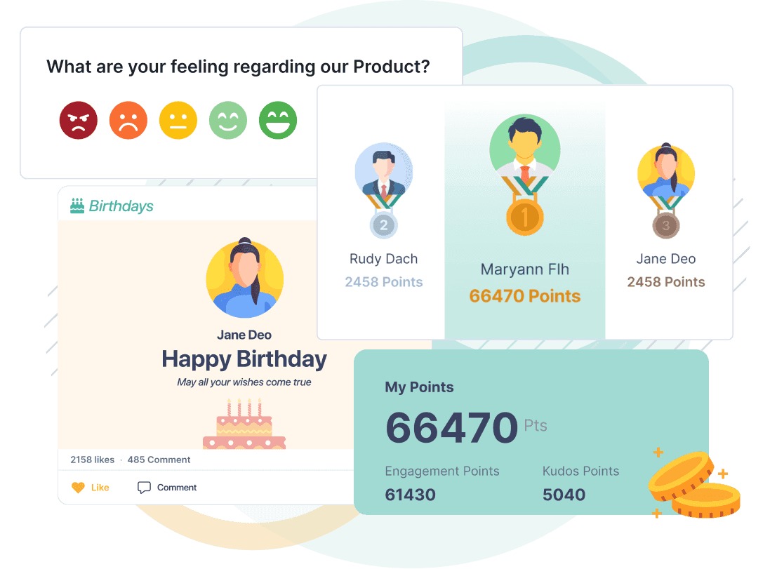 team is connected and motivated with employee engagement 