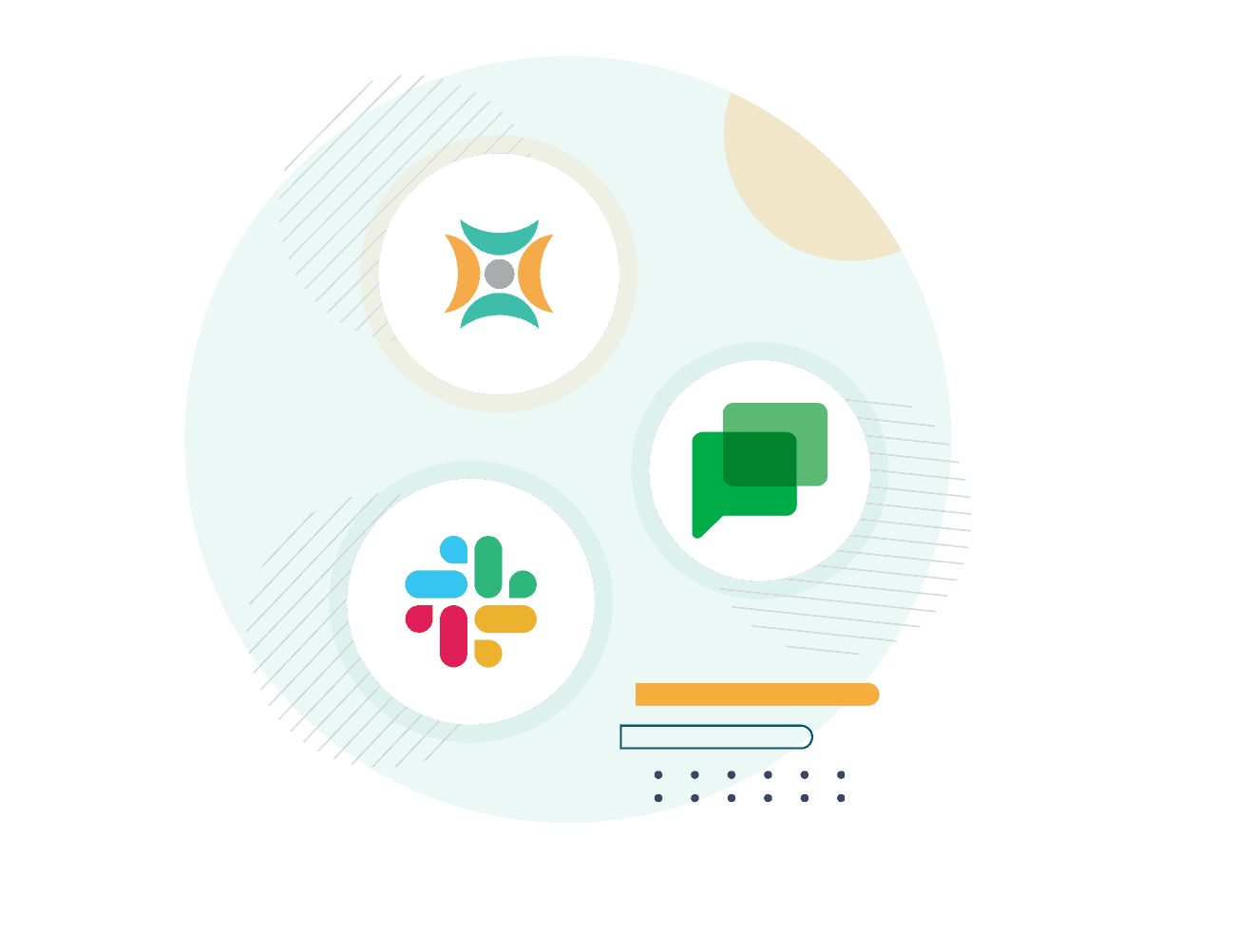 exceed is integrated with third party tools - google chat and slack